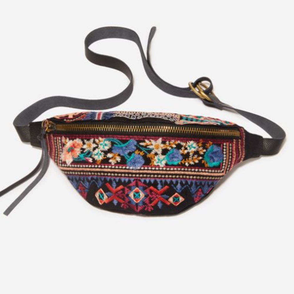 Johnny Was Isadora Embroidered Belt Bag/Fanny Pack